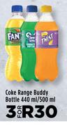 Coke Range Buddy Bottle-For 3 x 440ml/500ml