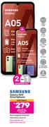 2 x Samsung Galaxy A05 Smartphone-On Red Flexi 150 + Flexi 80
