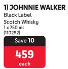 Johnnie Walker Black Label Scotch Whisky-750ml