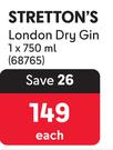 Stretton's London Dry Gin-750ml Each