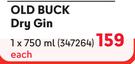 Old Buck Dry Gin-750ml