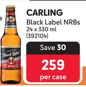 Carling Black Label NRB's-24 x 330ml Per Case