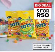 Beacon Jelly Tots Assorted-For 3 x 100g