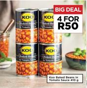 Koo Baked Beans In Tomato Sauce-For 4 x 410g
