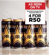 Rockstar Energy Drinks Assorted-For 4 x 500ml
