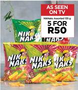 Nik Naks Assorted-For 5 x 135g