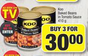 Koo Baked Beans In Tomato Sauce-For 3 x 410g
