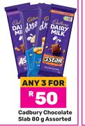 Cadbury Chocolate Slab Assorted-For 3 x 80g