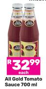 All Gold Tomato Sauce-700ml Each