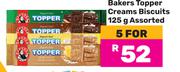 Bakers Topper Creams Biscuits Assorted-For 5 x 125g