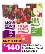 Liqui Fruit 100% Fruit Juice Blend Assorted-For 3 x 2L