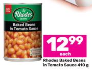 Rhodes Baked Beans In Tomato Sauce-410g Each