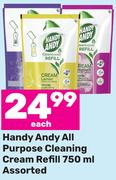 Handy Andy All Purpose Cleaning Cream Refill Assorted-750ml Each
