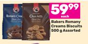 Bakers Romany Creams Biscuits Assorted-500g Each