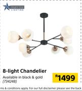 Bright Star 8 Light Chandelier