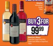 Robertson's Winery Chapel Red,Chapel Sweet Red,Chapel Sweet White Or Chapel Rose-3 x 750ml