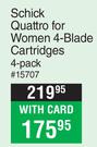 Schick Quattro For Women 4 Blade Cartridges 4 Pack