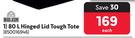 Big Jim 80L Hinged Lid Tough Tote-Each