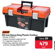 Grip 525mm Heavy Duty Plastic Toolbox GT9331-Each