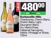 Durbanville Hills Chardonnay,Chenin,Sauvignon,Dry Merlot Rose,Cabb,Sauv,Pinotage-For 6 x 750ml