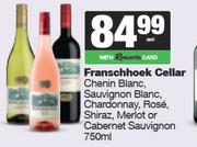 Franschhoek Cellar Chenin,Sauvignon,Chardonnay,Rose,Shiraz,Merlot Or Cabernet Sauvignon-750ml