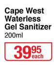 Cape West Waterless Gel Sanitizer-200ml Each