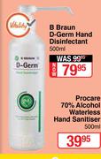 B Braun D-Germ Hand Disinfectant-500ml