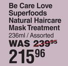Be Care Love Superfoods Natural Haircare Mask Treatment Assorted-236ml 