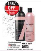 Salon Selectives Shampoo Or Conditioner Assorted-400ml Each