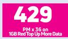 Samsung Galaxy A23 4G Smartphone-On 1GB Red Top Up More Data