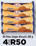 De Vries Ginger Biscuits-For 4 x 200g