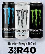 Monster Energy-For 3 x 500ml