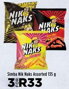 Simba Nik Naks Assorted-For 3 x 135g