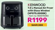 Kenwood 7.5Ltr Manual Air Fryer With Glass Window HDG75.000BK