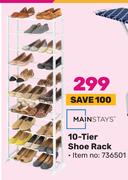Mainstays 10-Tier Shoe Rack
