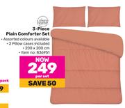 Always Home 3-Piece Plain Comforter Set-Per Set