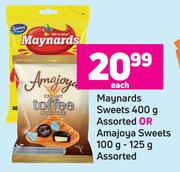 Maynards Sweets 400g Assorted Or Amajoya Sweets Assorted 100g/125g-Each