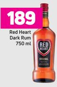 Red Heart Dark Rum-750ml