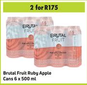 Brutal Fruit Ruby Apple Cans-For 2 x 6 x 500ml
