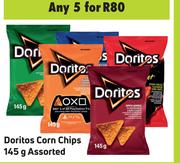 Doritos Corn Chips Assorted-For Any 5 x 145g