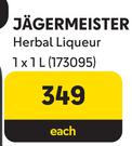 Jagermeister Herbal Liqueur-1Ltr