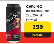 Carling Black Label Cans-24 x 500ml Per Case