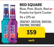 Red Square Blue, Pink, Black, Red Or Purple Ice Spirit Cooler-24 x 275ml Each