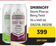 Smirnoff Storm Pine Or Berry Twist-24 x 440ml Per Case