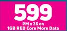 Samsung Galaxy S22 5G-On 1GB Red Core More Data