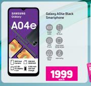 Samsung Galaxy A04e Black Smartphone-Each