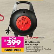 Powerworx 10m Cassette Reel 10 Amp
