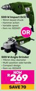 Strom Force 500W Impact Drill Or 500W Angle Grinder-Each