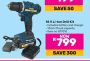 Ryobi 18V Li-Ion drill Kit