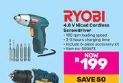 Ryobi 4.8V Nicad Cordless Screwdriver